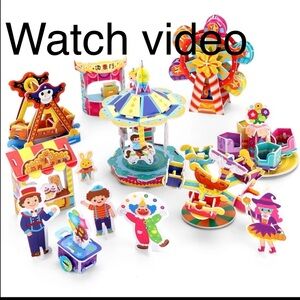 3D puzzle kids Ferris Wheel Carousel educational toy assembly craft age 5 6 7+